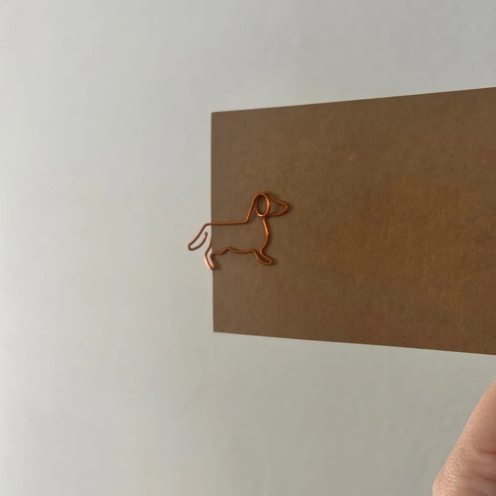 Set of 10 Dachshund Dog Paper Clips – Dog Shaped Bookmark & Office Supply (New)